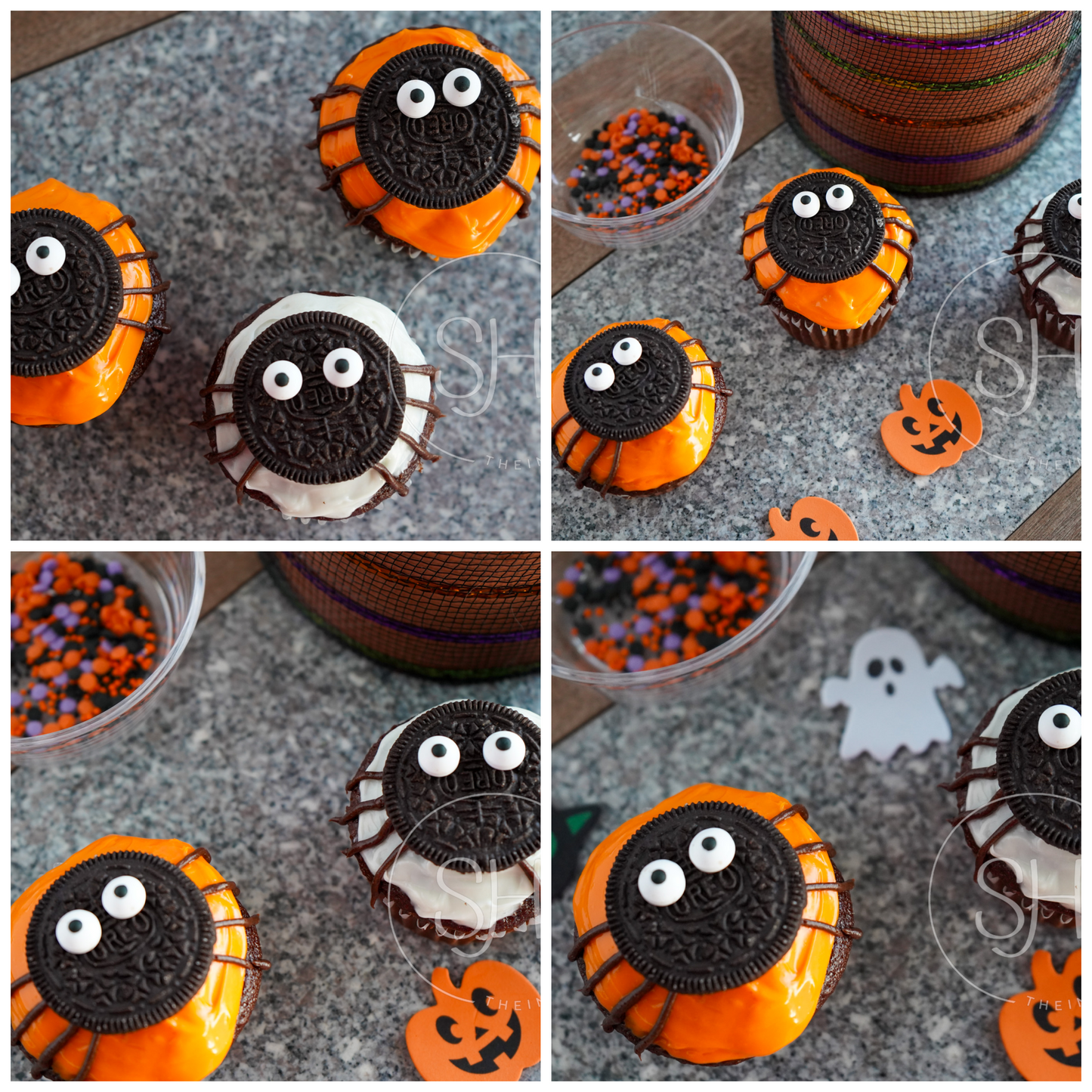 Creepy Crawly Arachnid Cupcakes - set 1 of 3